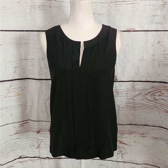 Kate Spade Silk Pleated Front Sleeveless Top Size 2 - Picture 1 of 6